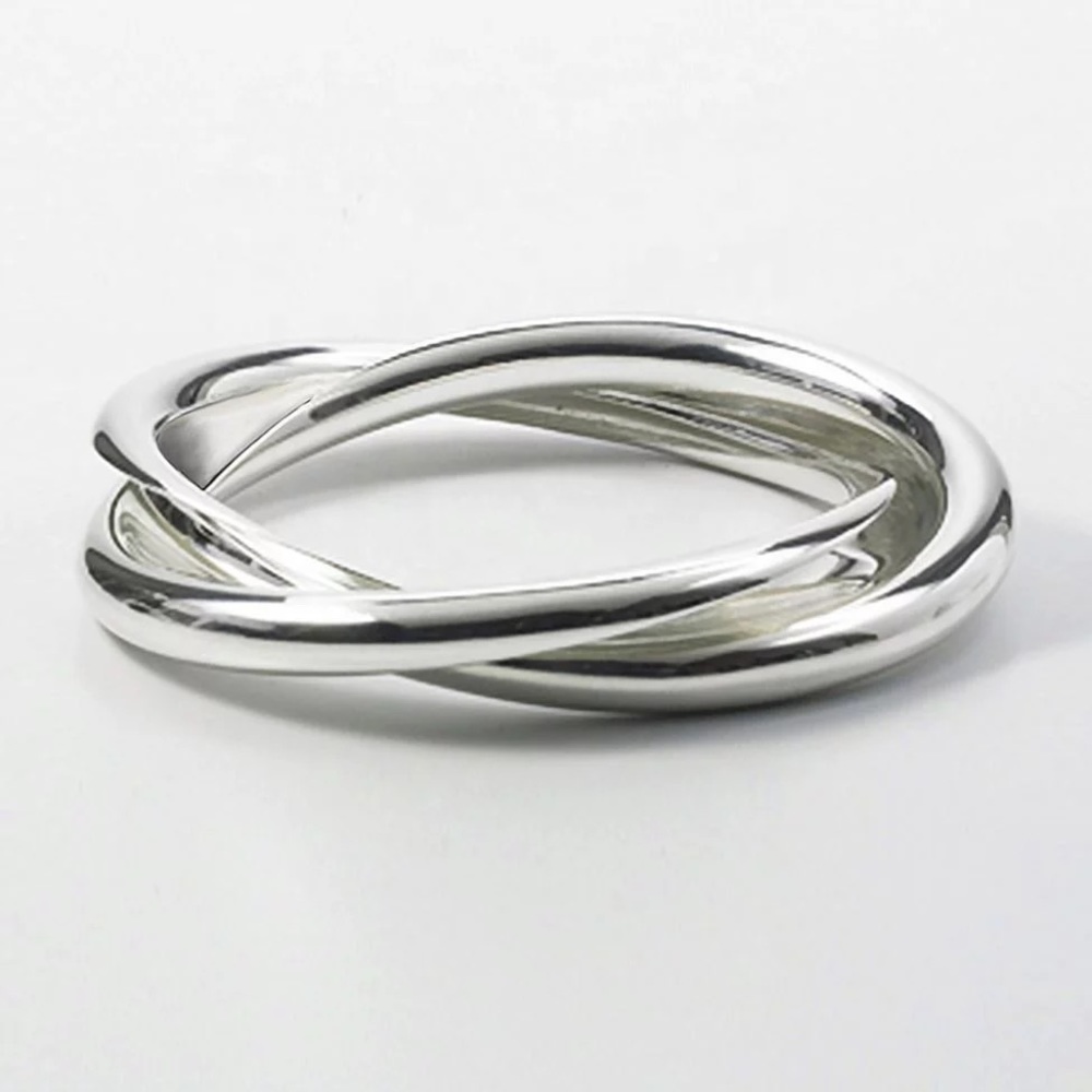 New 925 Silver Beautiful Twisted Simple Cute Ring